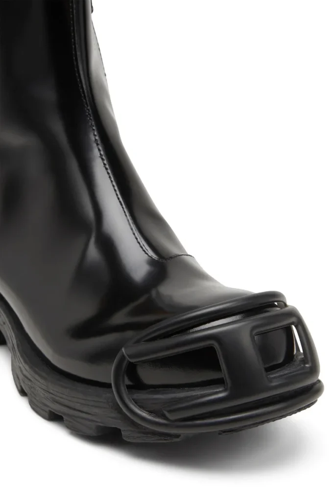 d-hammer bt zip d D-Hammer-Leather Chelsea boots with Oval D toe caps