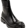 d-hammer bt zip d D-Hammer-Leather Chelsea boots with Oval D toe caps