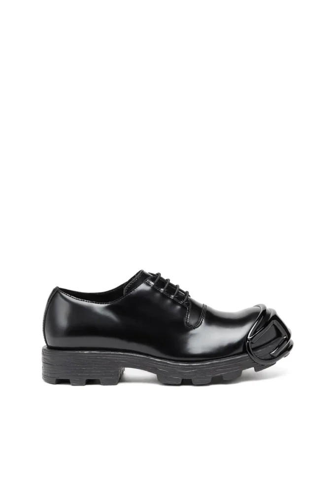 d-hammer so d D-Hammer-Leather lace-up shoes with oval D toe cap