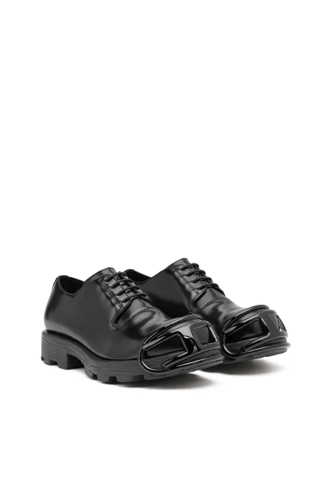 d-hammer so d D-Hammer-Leather lace-up shoes with oval D toe cap
