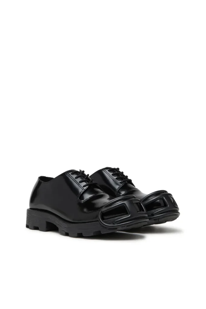 d-hammer so d D-Hammer-Leather lace-up shoes with oval D toe cap