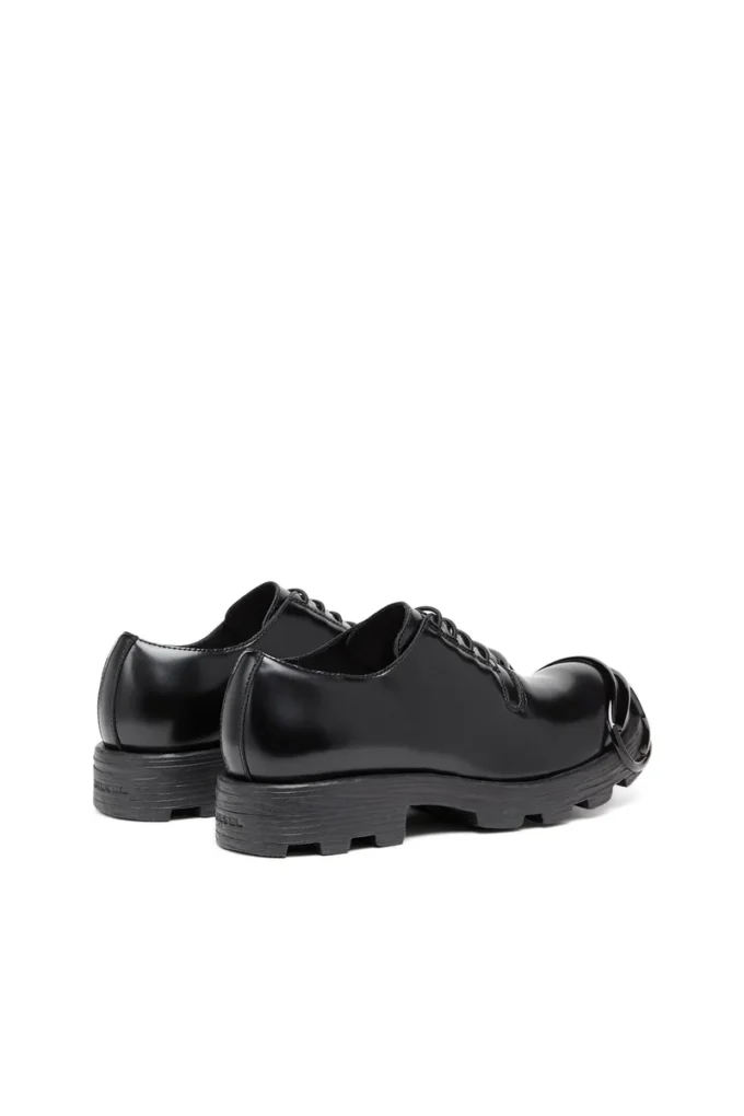 d-hammer so d D-Hammer-Leather lace-up shoes with oval D toe cap