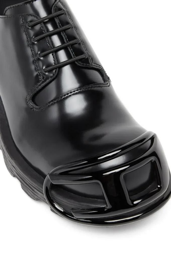 d-hammer so d D-Hammer-Leather lace-up shoes with oval D toe cap