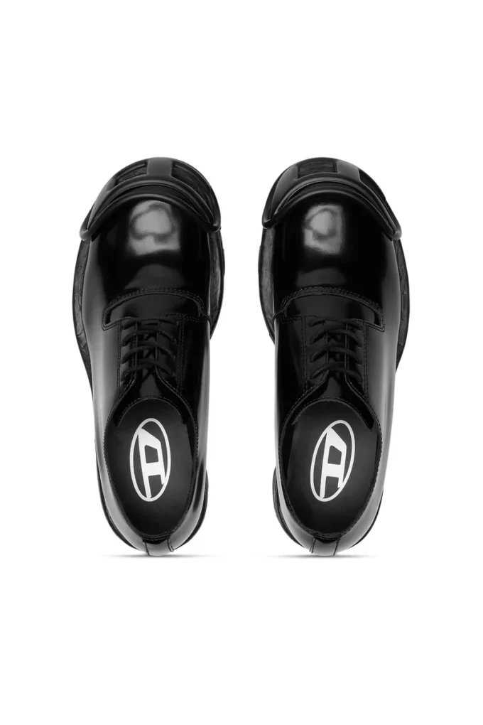 d-hammer so d D-Hammer-Leather lace-up shoes with oval D toe cap