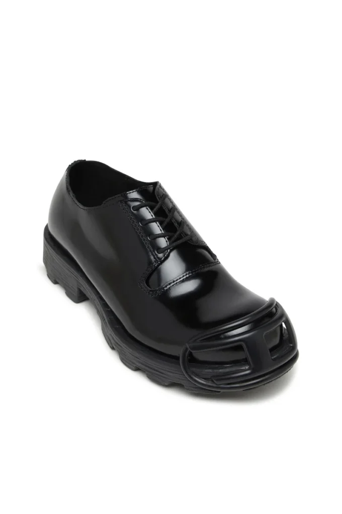 d-hammer so d D-Hammer-Leather lace-up shoes with oval D toe cap
