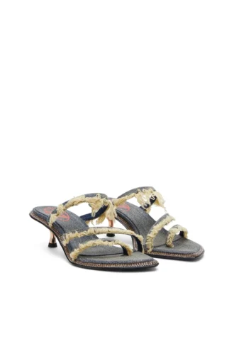 d-havanna kittie D-Havanna Kittie-Frayed-denim mules with crystals