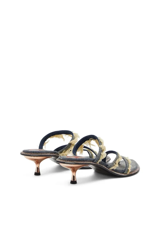 d-havanna kittie D-Havanna Kittie-Frayed-denim mules with crystals