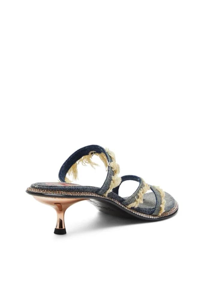 d-havanna kittie D-Havanna Kittie-Frayed-denim mules with crystals