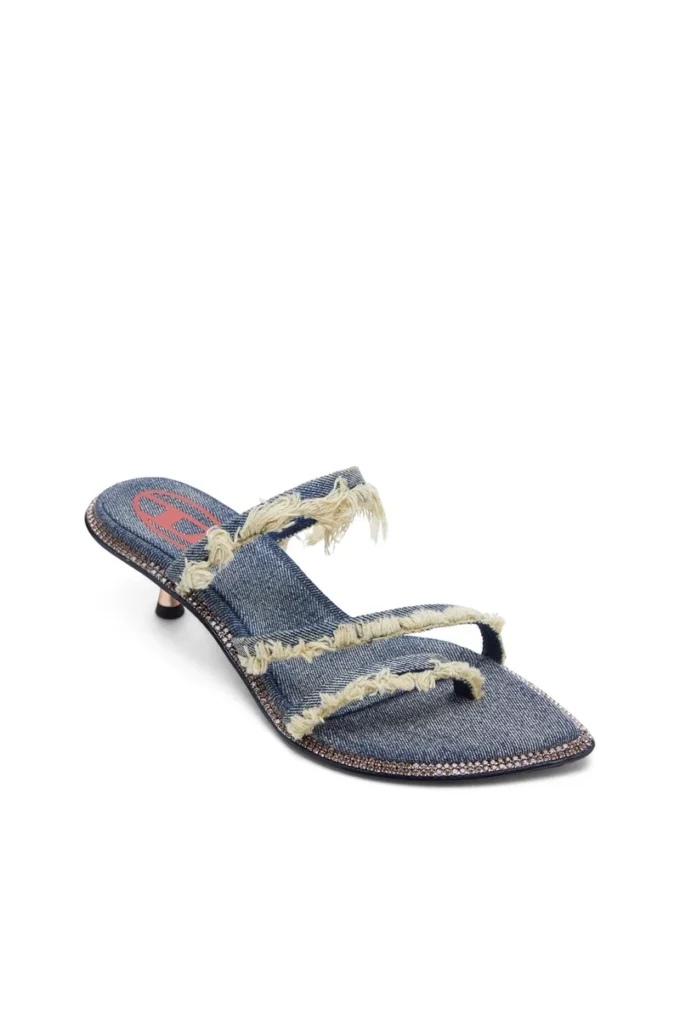 d-havanna kittie D-Havanna Kittie-Frayed-denim mules with crystals