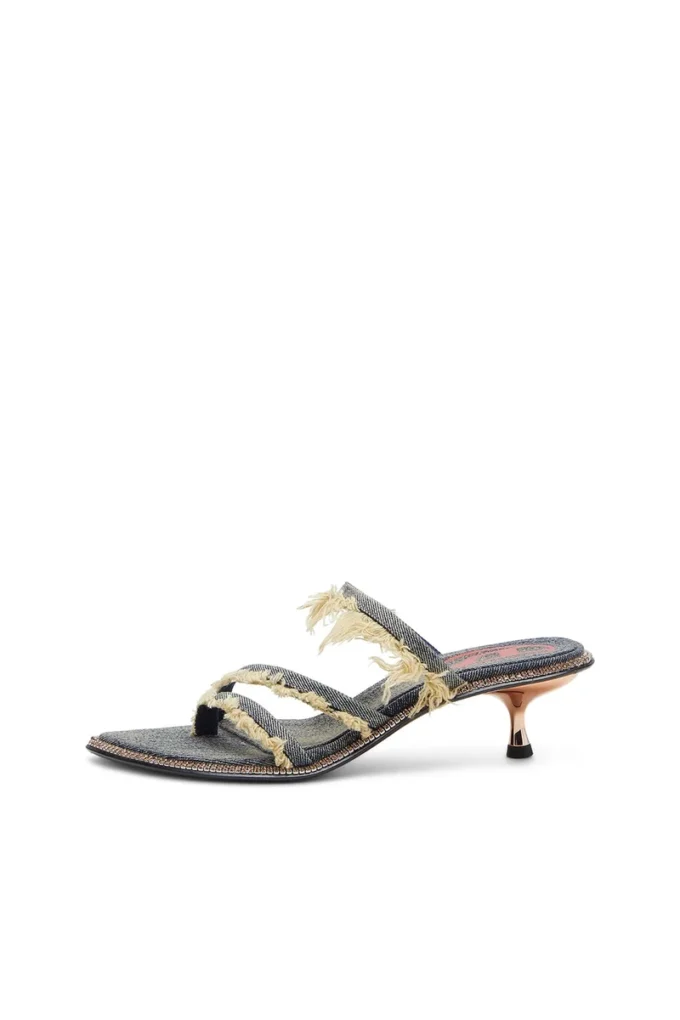 d-havanna kittie D-Havanna Kittie-Frayed-denim mules with crystals