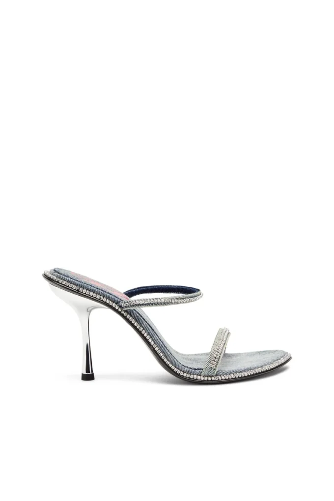 d-havanna sdl D-Havanna-Heeled mules in crystal denim