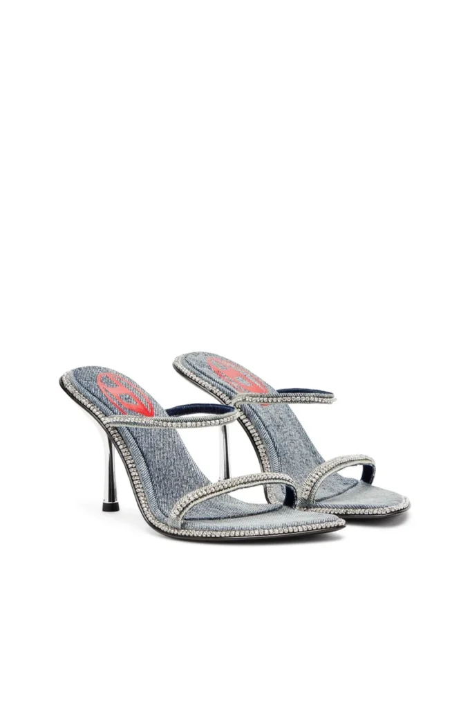 d-havanna sdl D-Havanna-Heeled mules in crystal denim
