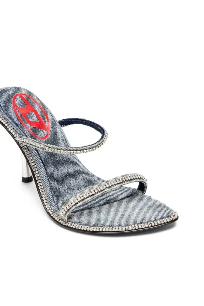 d-havanna sdl D-Havanna-Heeled mules in crystal denim