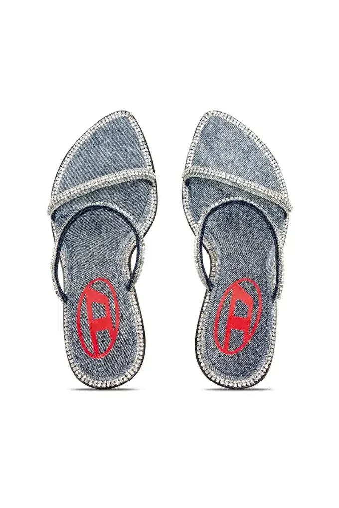 d-havanna sdl D-Havanna-Heeled mules in crystal denim