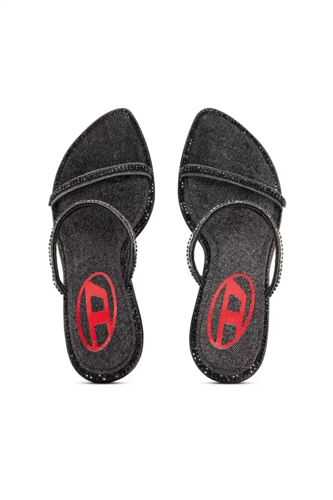 d-havanna sdl D-Havanna-Heeled mules in crystal denim