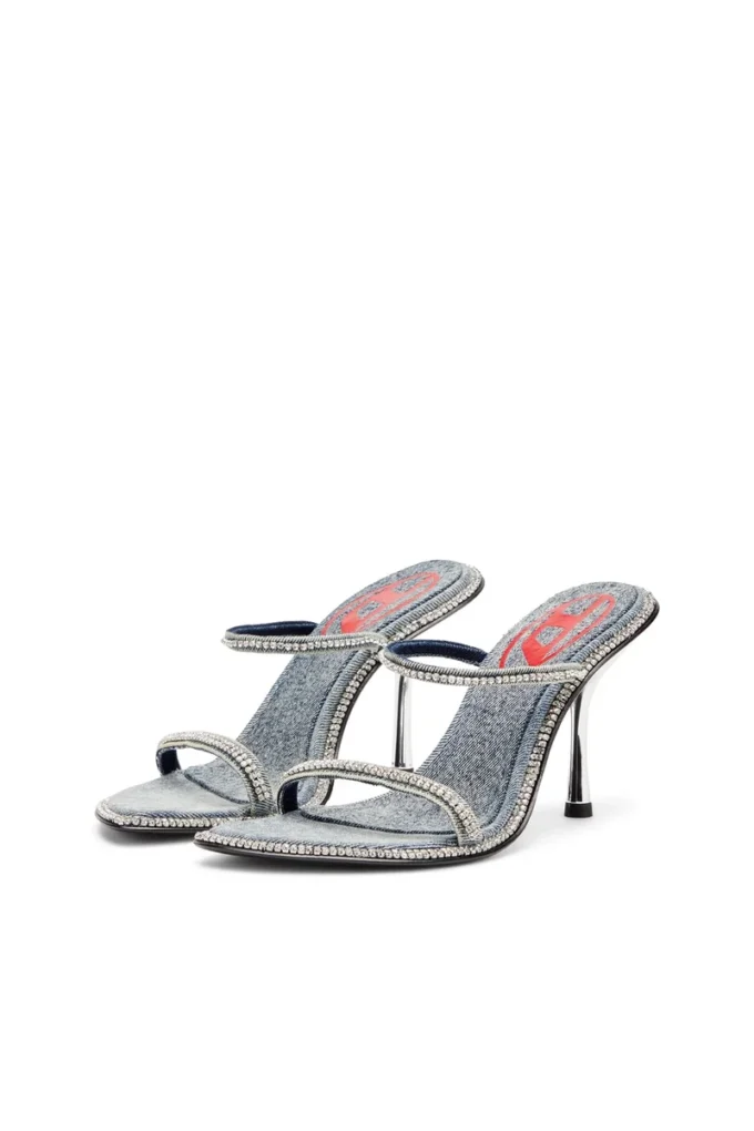 d-havanna sdl D-Havanna-Heeled mules in crystal denim
