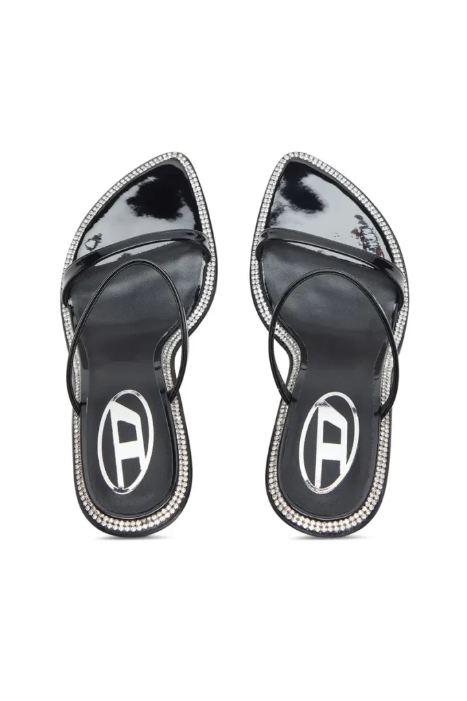 d-havanna sdl D-Havanna-Strappy patent mules with crystals