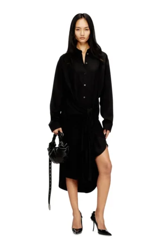 d-iletta-s1 Midi shirt dress with twisted detail
