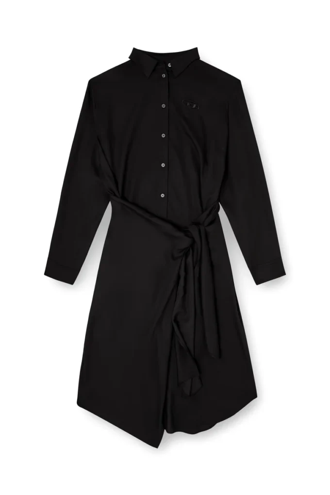 d-iletta-s1 Midi shirt dress with twisted detail