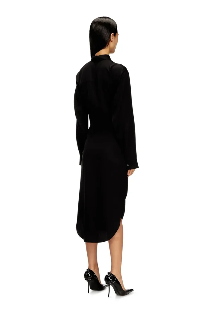 d-iletta-s1 Midi shirt dress with twisted detail