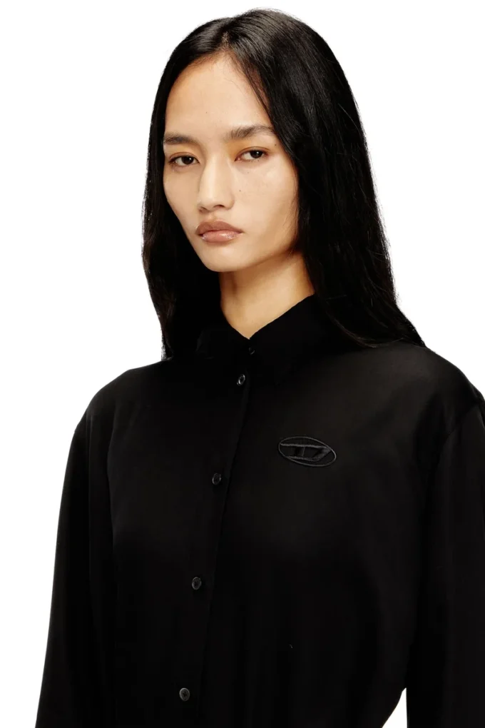 d-iletta-s1 Midi shirt dress with twisted detail