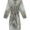 d-iletta Wrap dress in denim-look viscose