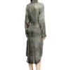 d-iletta Wrap dress in denim-look viscose