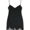 d-inlay-r1 Nylon mini dress with tulle insert