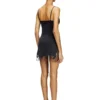 d-inlay-r1 Nylon mini dress with tulle insert