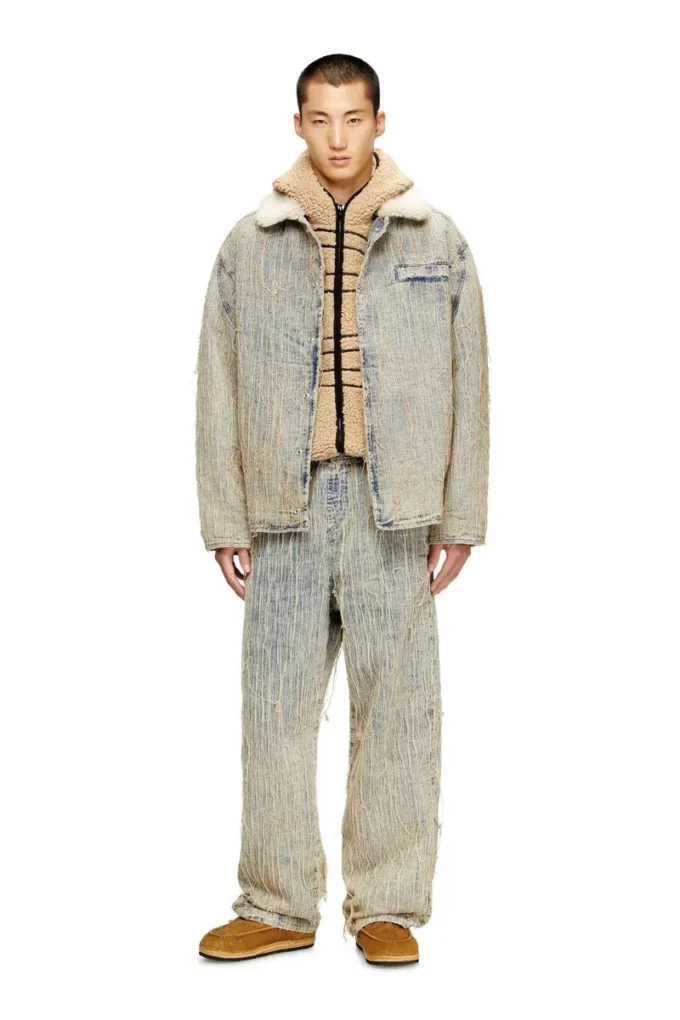 d-ivar-s Jacket in floating-thread jacquard denim