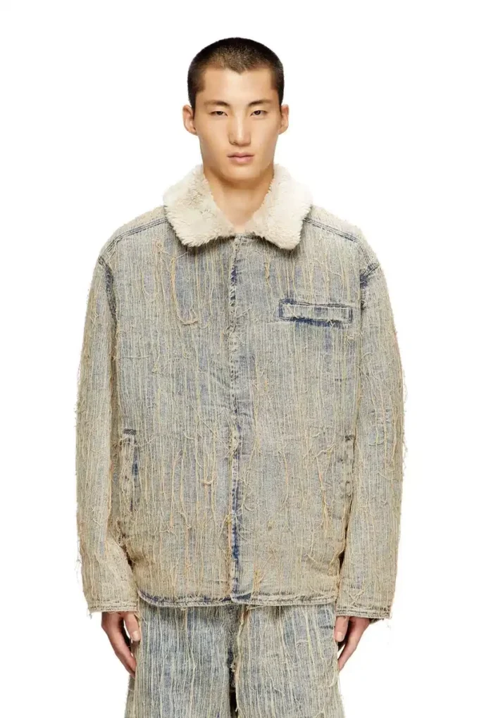 d-ivar-s Jacket in floating-thread jacquard denim