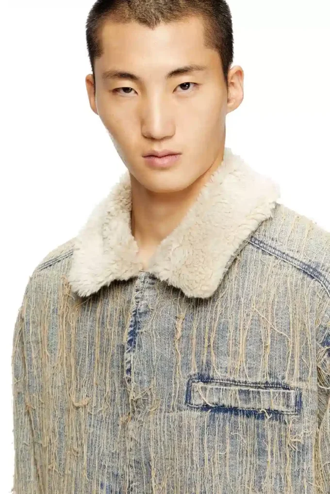 d-ivar-s Jacket in floating-thread jacquard denim