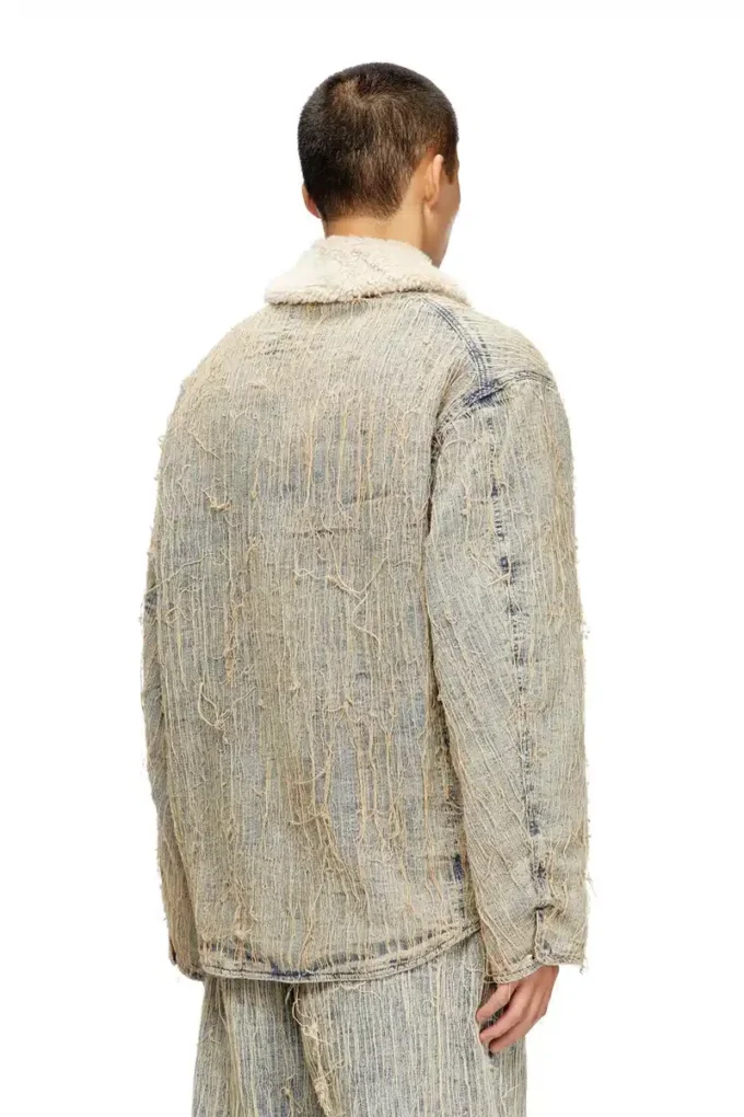 d-ivar-s Jacket in floating-thread jacquard denim