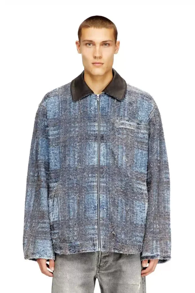 d-ivar-s1 Jacket in graphic bouclé denim