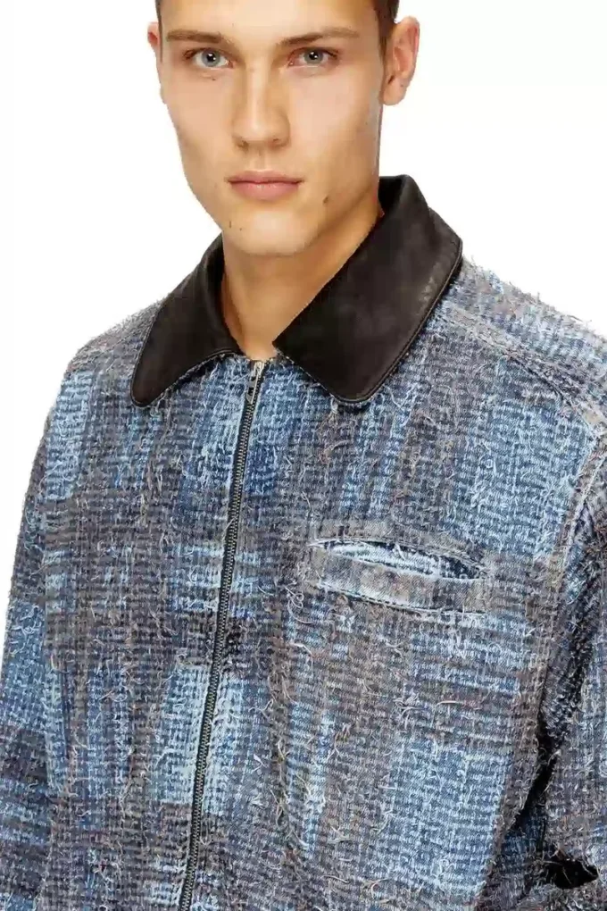 d-ivar-s1 Jacket in graphic bouclé denim