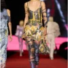 d-jena-dev Short destroyed dress with poster print