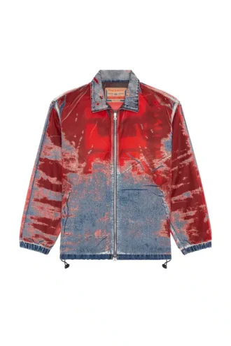 d-krap-fse Jacket in devoré denim with logo