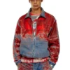 d-krap-fse Jacket in devoré denim with logo