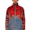 d-krap-fse Jacket in devoré denim with logo
