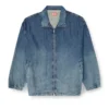 d-krap-s6 Zipped jacket in fluid denim