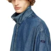 d-krap-s6 Zipped jacket in fluid denim