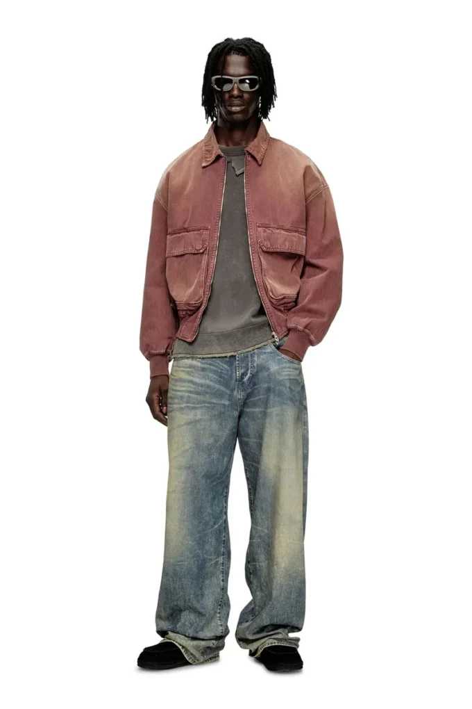 d-kurz Jacket in coloured herringbone denim