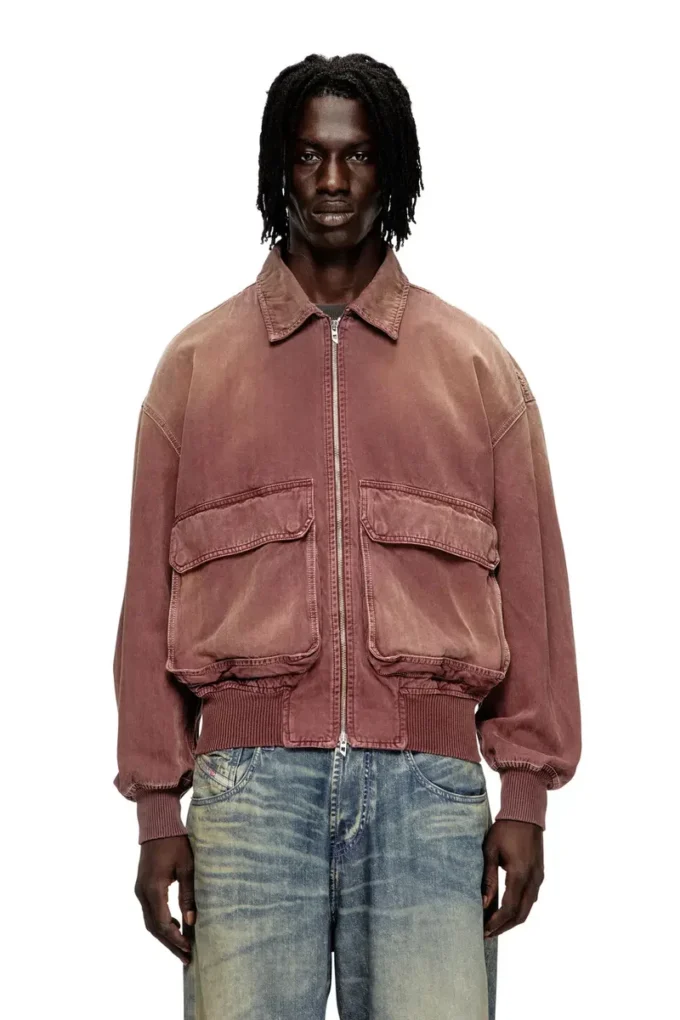 d-kurz Jacket in coloured herringbone denim