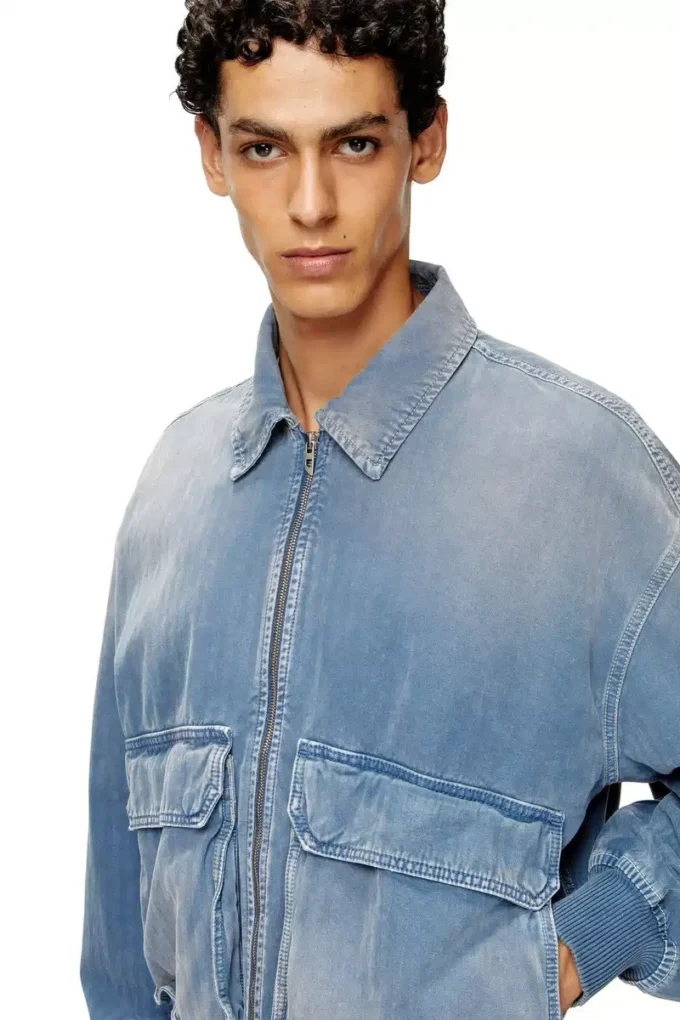 d-kurz Jacket in coloured herringbone denim