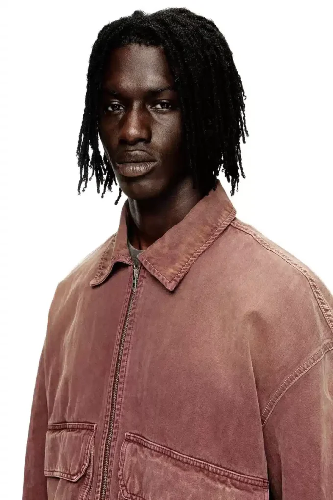 d-kurz Jacket in coloured herringbone denim