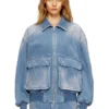 d-kurz Jacket in coloured herringbone denim
