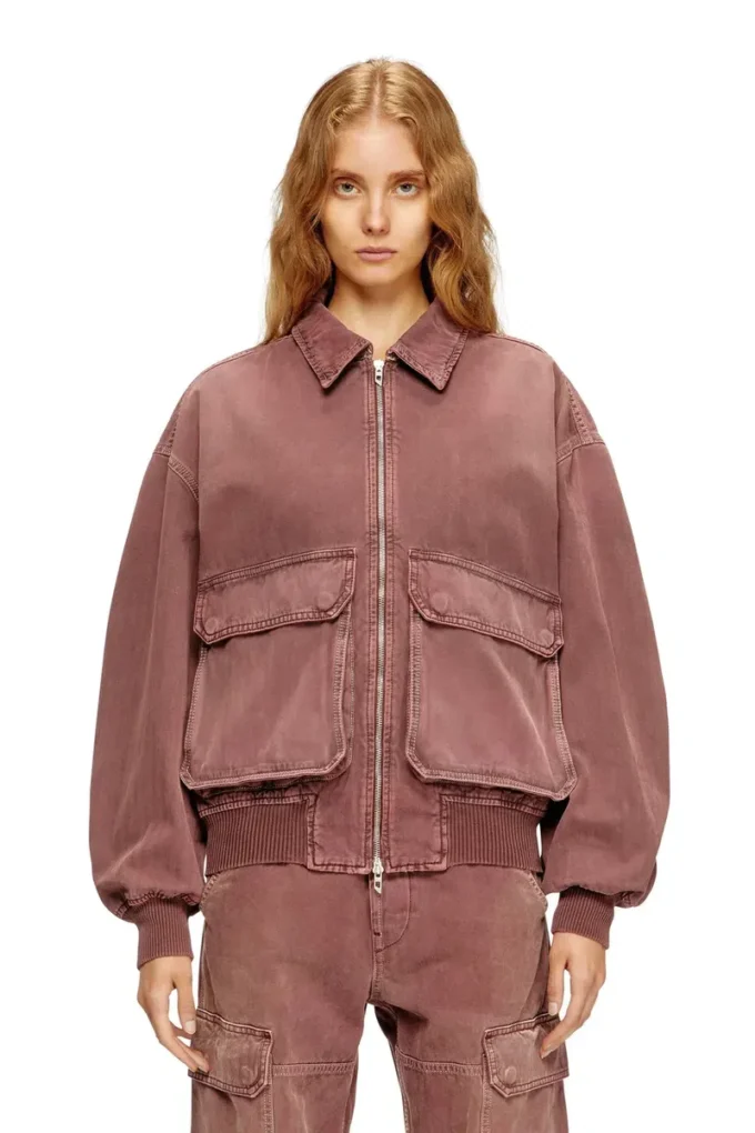 d-kurz Jacket in coloured herringbone denim