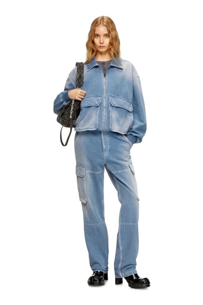 d-kurz Jacket in coloured herringbone denim