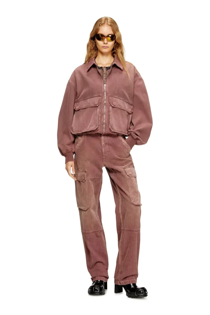 d-kurz Jacket in coloured herringbone denim
