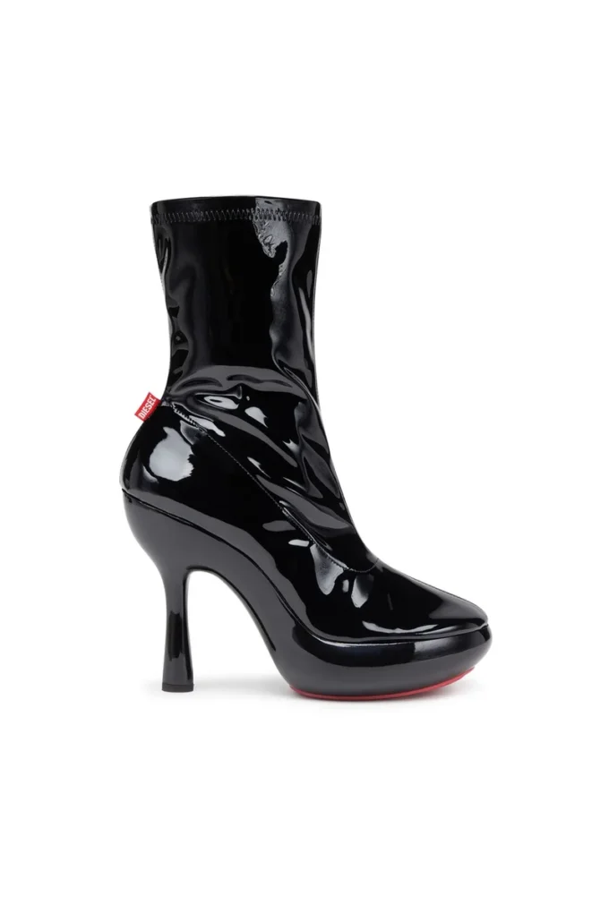 d-lake platform midb zip stretch D-Lake-Platform ankle boots in patent stretch PU